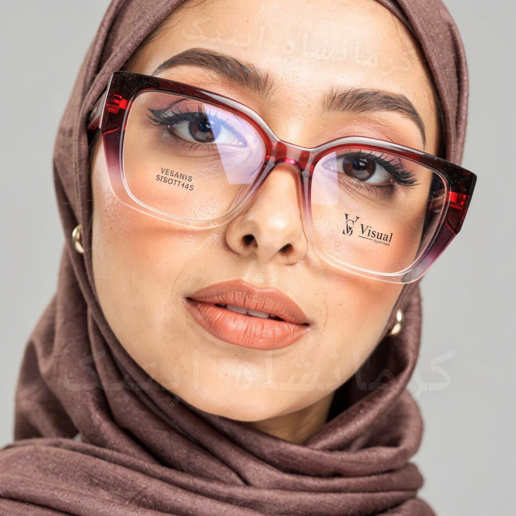 عینک طبی زنانه اورجینال برند VL بدنه استیت با کیفیت فوق العاده و ضمانتی / رنگ سفارشی / امکان ساخت با نمره چشم شما /صورتخور اسلاید آخر کد VL005