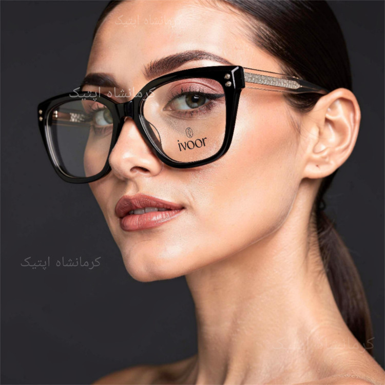 عینک اورجینال زنانه از برند IVOOR به همراه گارانتی یکساله بدنه استیت خالص به همراه پکیج کامل ( با امکان سفارش ساخت عدسی ) (صورتخور اسلاید آخر )کد IV4043