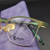 عینک طبی اورجینال فلزی زنانه از برند RIGATO با فلز آبکاری شده و رنگ ثابت مدل G310 به همراه پک کامل ( با امکان سفارش ساخت عدسی با نمره چشم شما ) کد G60004