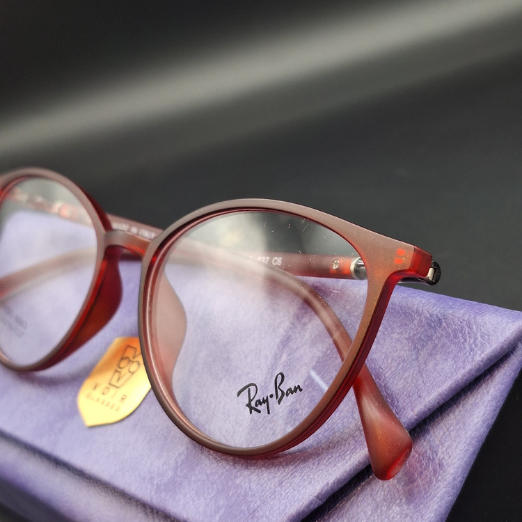 عینک طبی زنانه TR و نشکن از برند RAYBAN رنگ قرمز مات به همراه جلد مخصوص و دستمال نانو ( با امکان سفارش ساخت عدسی با نمره چشم شما ) کد RB005034